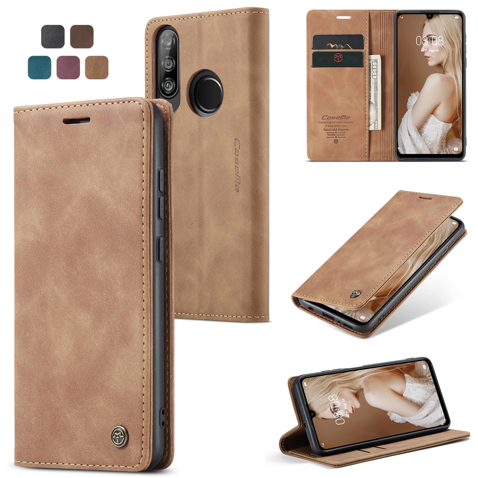 owlhold Handyhülle für iPhone klapphülle Premium hülle Weiches Vintage-Nubukleder Lederhülle