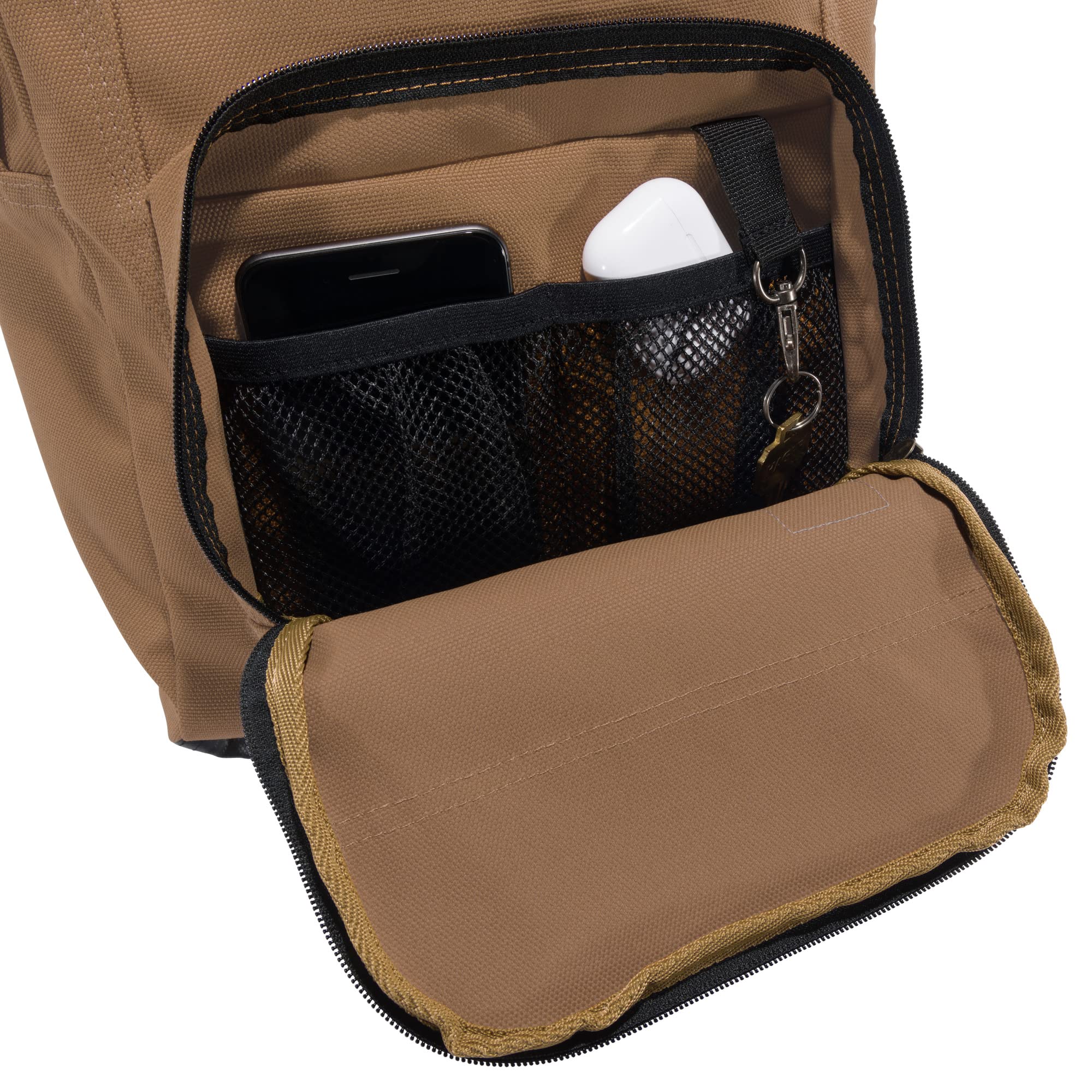 Carhartt 23l Single-Compartment Backpack, Durable Pack with Laptop Sleeve and Duravax Abrasion Resistant Base Mochila, Marrón, One Size Unisex-Adulto
