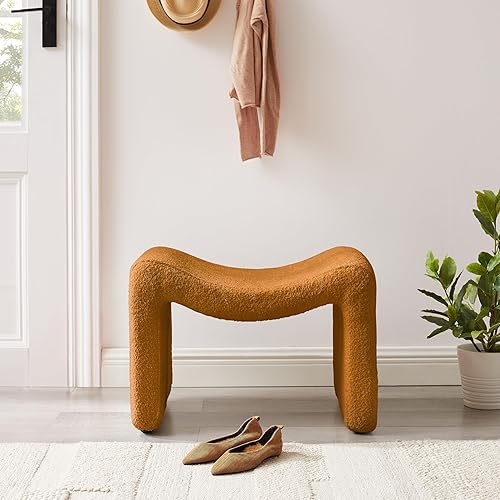 Miniatura 10 de Taburete pequeño otomano, taburete moderno multifuncional, reposapiés para sofá, asiento adicional para sala de estar, entrada, pasillos y