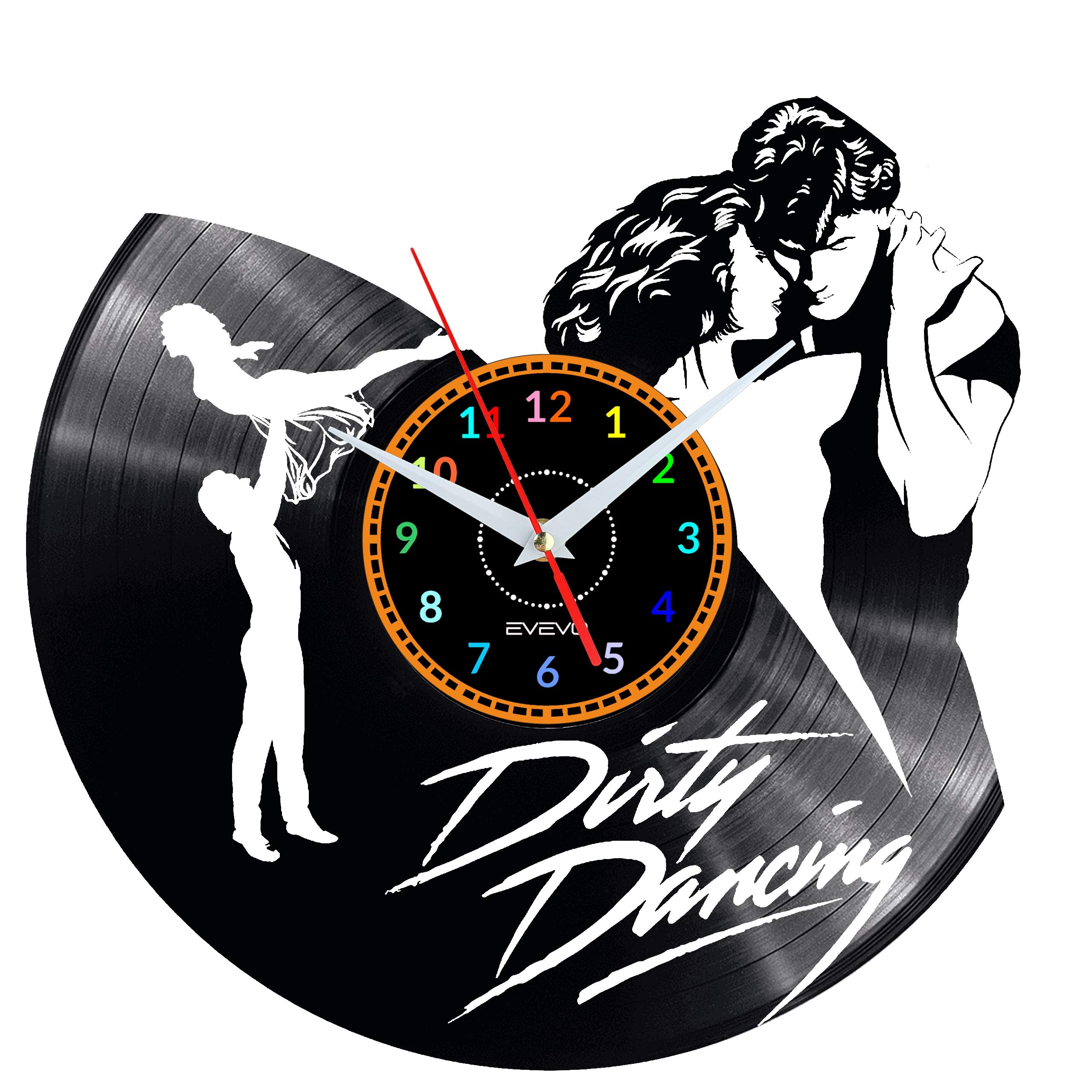 Cadeau amateurs du film Dirty Dancing : horloge vinyle rétro