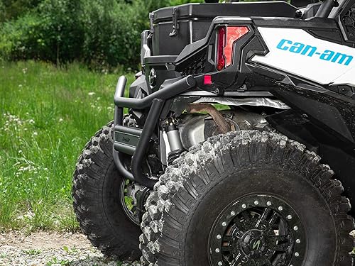 Miniatura 5 de SuperATV Parachoques trasero para Can-Am Maverick Trail 700/800/1000, tubo de acero de 1.75 pulgadas, revestimiento en polvo, sin obstrucción en la