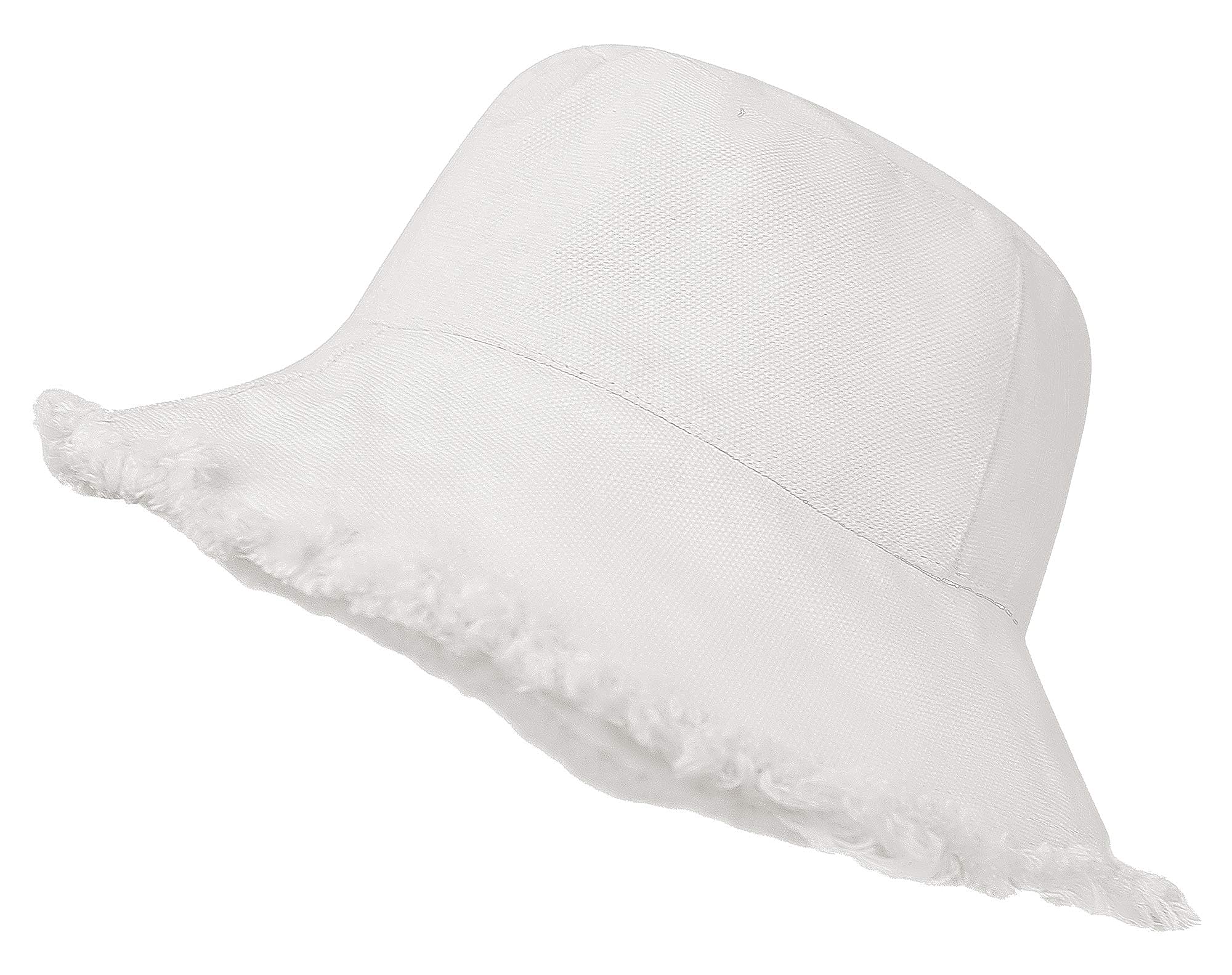 INOGIH Sombrero de cubo de algodón lavado envejecido sombrero de sol de verano sombrero de pescador de ala ancha lisa (circunferencia del sombrero: 56-58 cm)