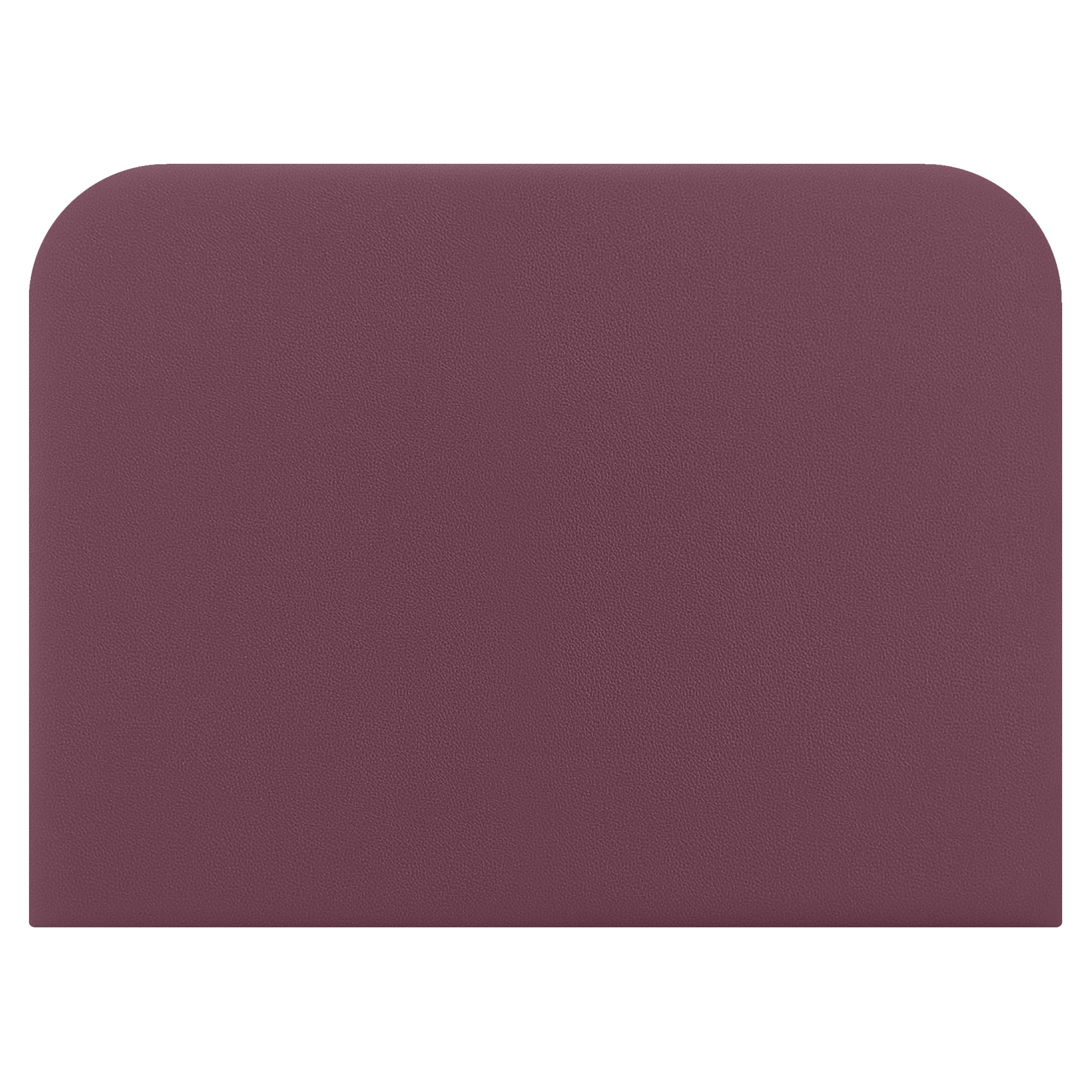 DHOME Cabecero Tapizado Liso Curvo Polipiel 70cm Altura para Pared Acústicos Cabeceros Absorbentes Cabezal Cama Dormitorio (Vino Tinto, 80cm)