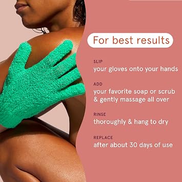 Clean Logic Stretch Bath & Shower Gloves, (1 Pack)