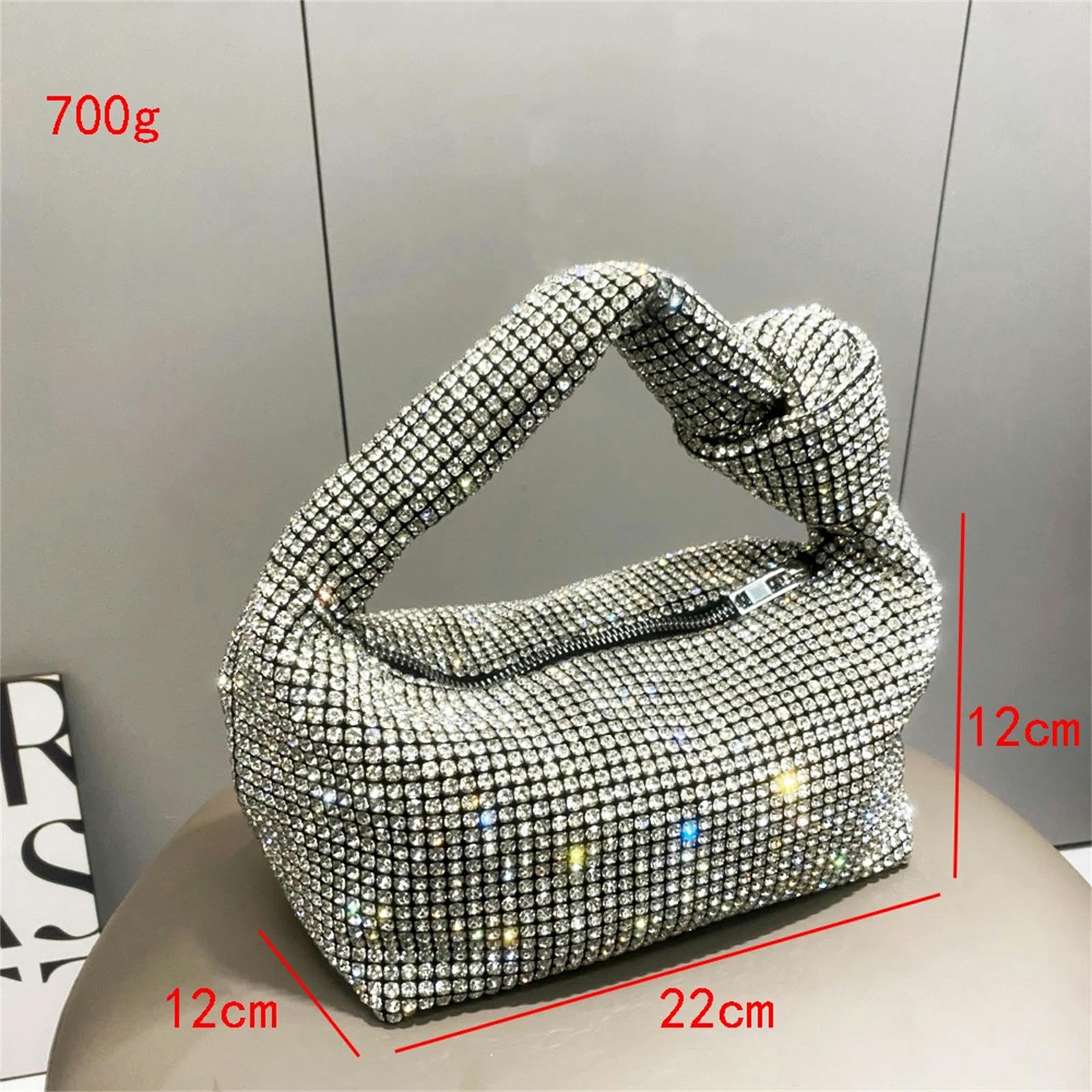 Clutch-Tasche Abendtaschen Silberne Griff Frauenhandtaschen Brieftaschen Und Handtaschen Bankettsäcke-Silber