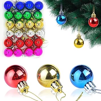 Smizzy Christmas Hanging Bells | Xmas Decoration Items| White Snow Bells with Glitters (Pack of 12) Ornaments Decoration, Wedding Party Decor | Christmas Tree Decorations | (7cm, White)