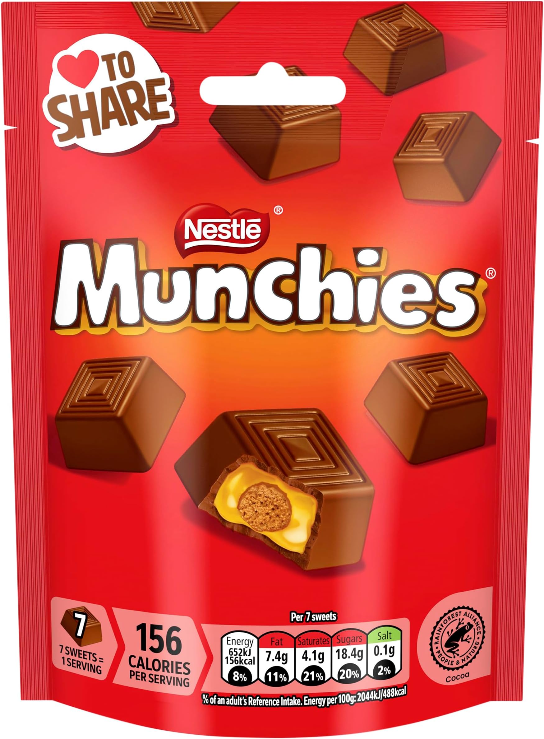 Milk Chocolate and Sharing Bag Caramel Sharings Bags, 8 x 104 g Original 81g