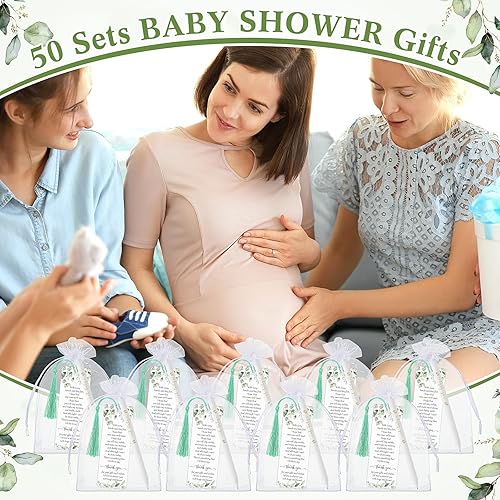 Miniatura 6 de Geyoga 50 juegos de marcadores para baby shower, incluye 50 bolígrafos, bolígrafo para baby shower, 50 marcadores de baby shower y 50 bolsas de