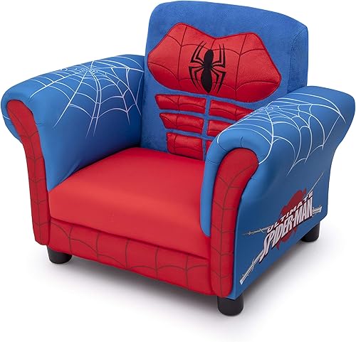 Miniatura 5 de Delta Children Silla tapizada figural, Marvel Spider Man (azul, rojo)