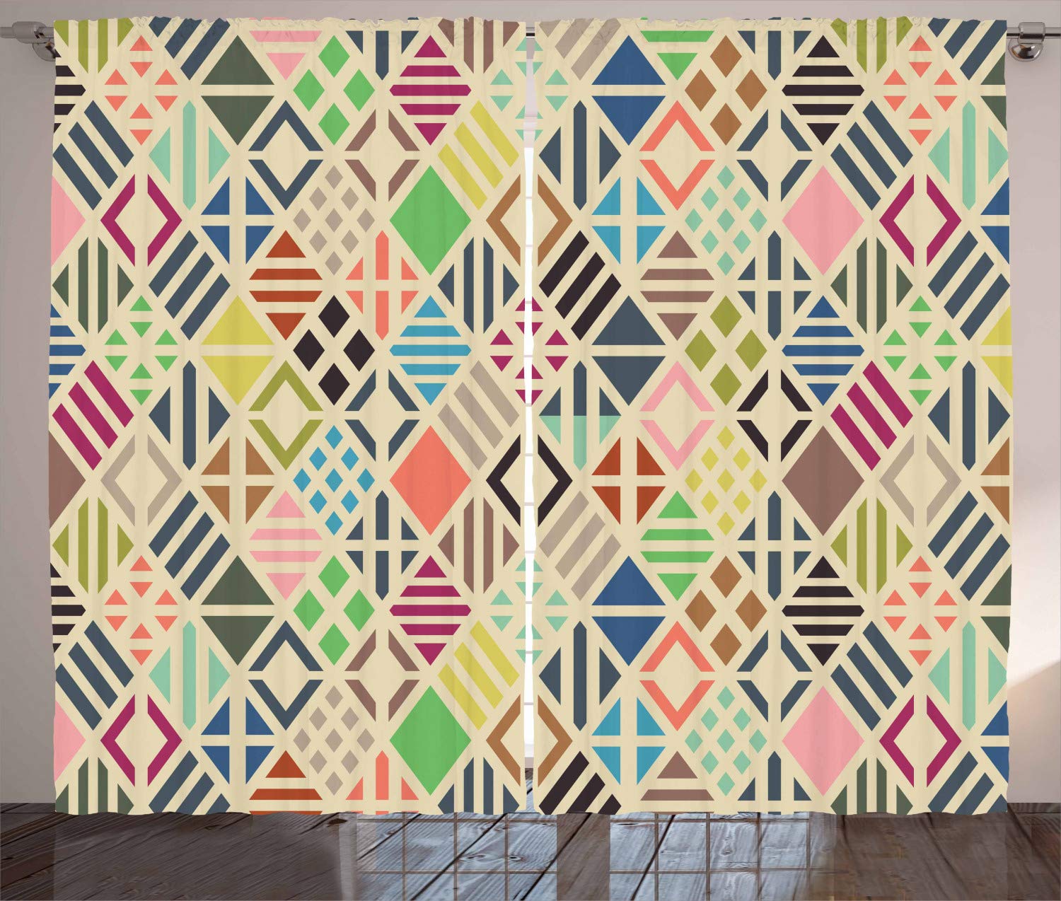 Retro Rhomb Window Curtain