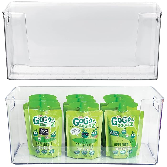 Buy Kitchen Organization Clear Plastic Storage Bins Pantry