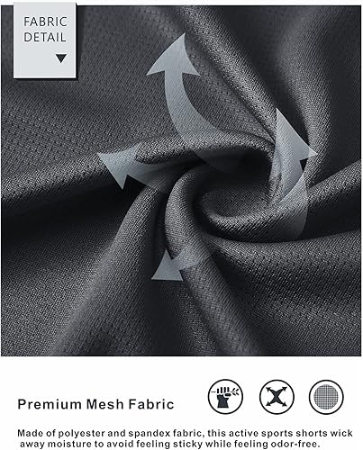 Miniatura 4 de NORTHYARD Pantalones cortos deportivos de baloncesto para hombre, de 5, 7, 10 pulgadas, para entrenamiento, gimnasio, secado rápido, pantalones