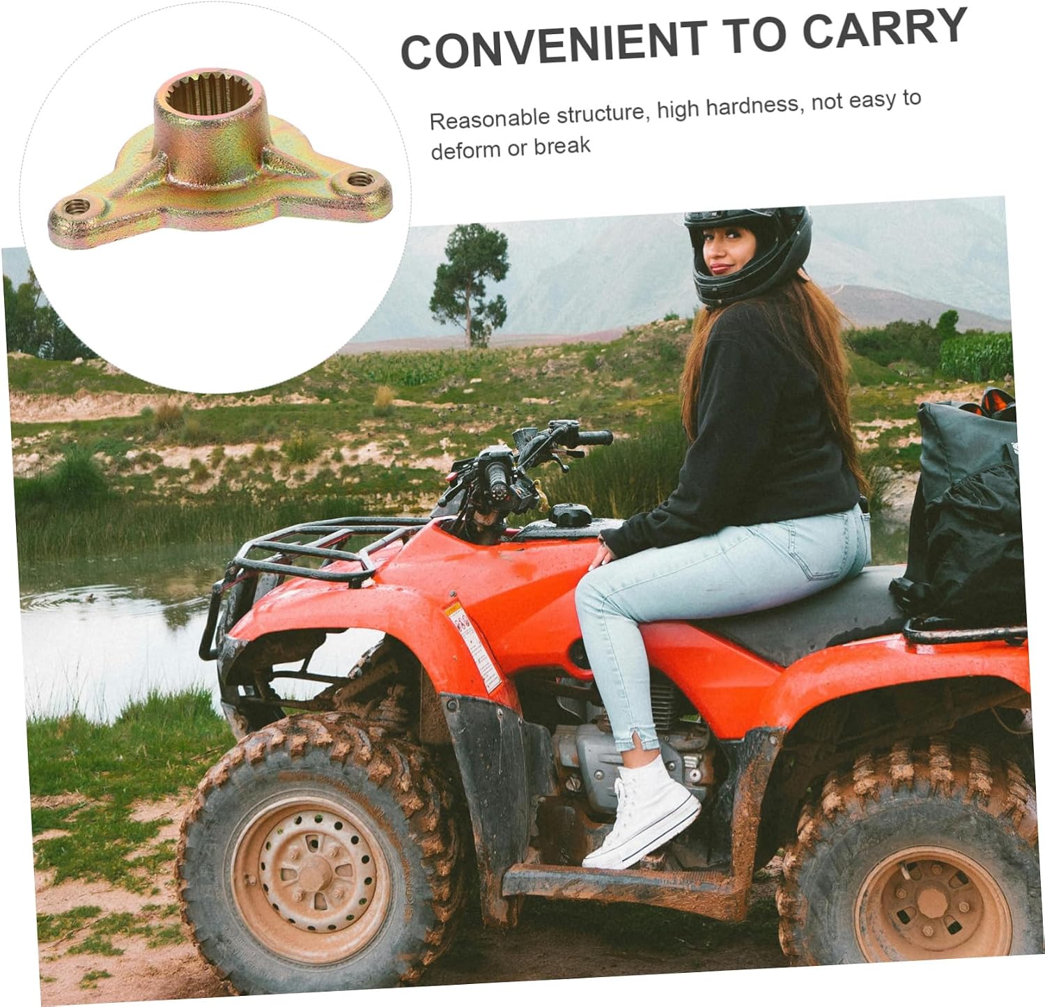 Atv Wheel Hub Assembly for Front Disc Rim Lightweight Design Compact Compatible Atv Accessories Tires