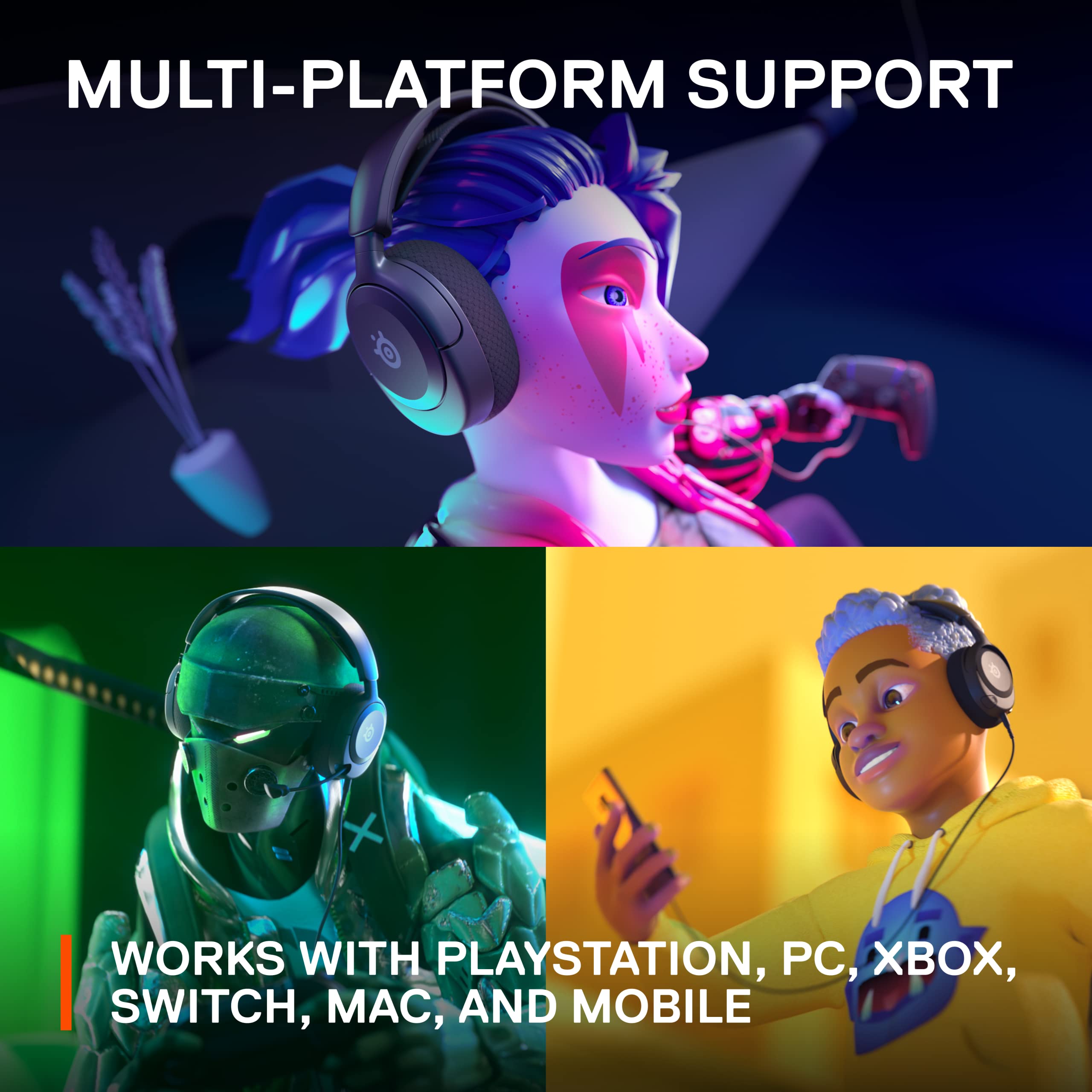 SteelSeries Arctis Nova 1P Wired Gaming Headset for PS5/PS4 Black (Renewed)