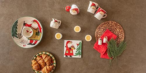 Miniatura 6 de Vietri Old St. Nick Holiday Collection - Juego de vajilla italiana (remache)