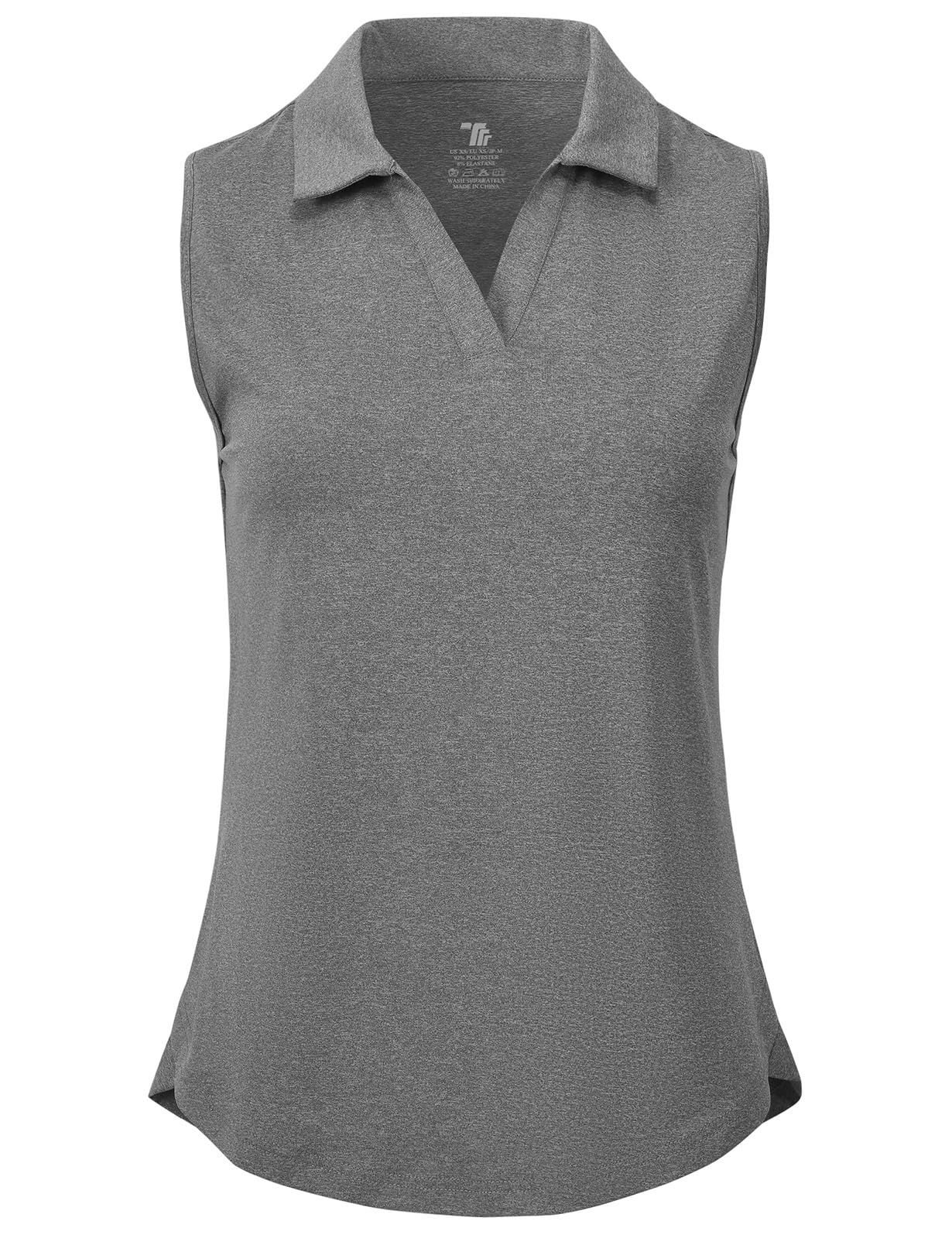 BGOWATU Women's Sleeveless Golf Polo Shirts Collared V Neck Tennis Tank Tops UPF 50+ Quick Dry Lightweight