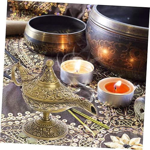 Miniatura 6 de Decoración retro, 1 unidad, quemador de incienso, decoración rústica, soporte para cono, bandejas de metal rústico, luz decorativa, estufa de aroma,