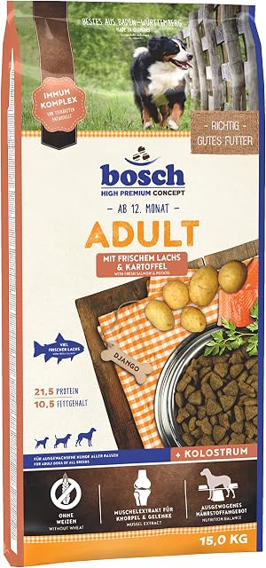 Bosch Hpc 52090015 Sucha Karma z Łososiem i Ziemniakami dla Dorosłych Psów Wszystkich Ras, 15 kg