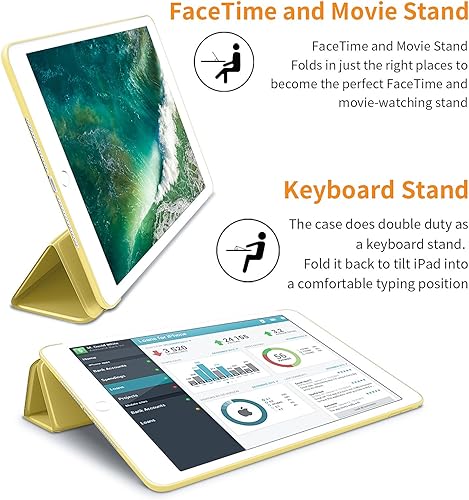 Miniatura 24 de DTTO Funda para iPad Mini de 5ª generación y iPad Mini 4, ultra delgada y ligera, con cubierta trasera de TPU suave, apagado y encendido automático