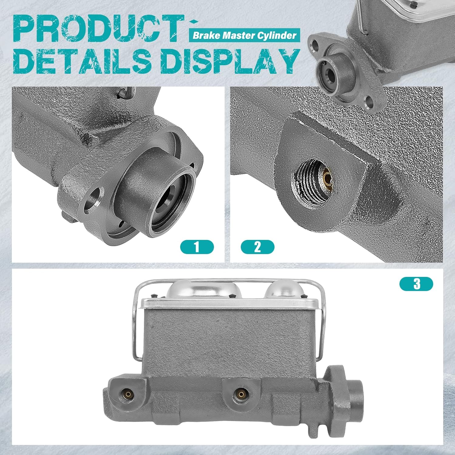 M36317 Brake Master Cylinder with Reservoir and Cap Fit for Buick, Chevrolet, Oldsmobile and Pontiac Vehicles - Apollo 1973-1974, Nova 1969-1974, Omega 1973-1974, Ventura 1971-1974 OE 18009912