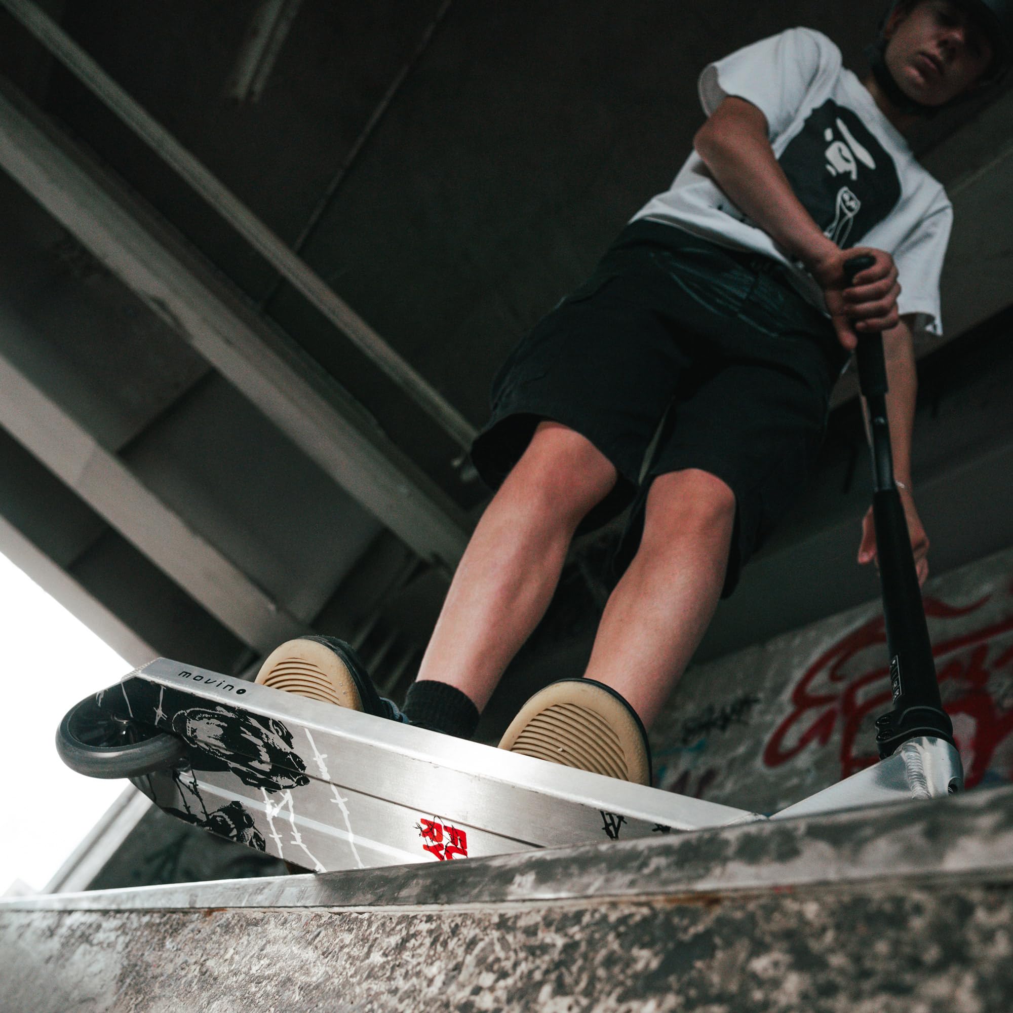 Movino Fury Patinete Freestyle para Niños, Raw, 3,1 kg, Ruedas 110 mm