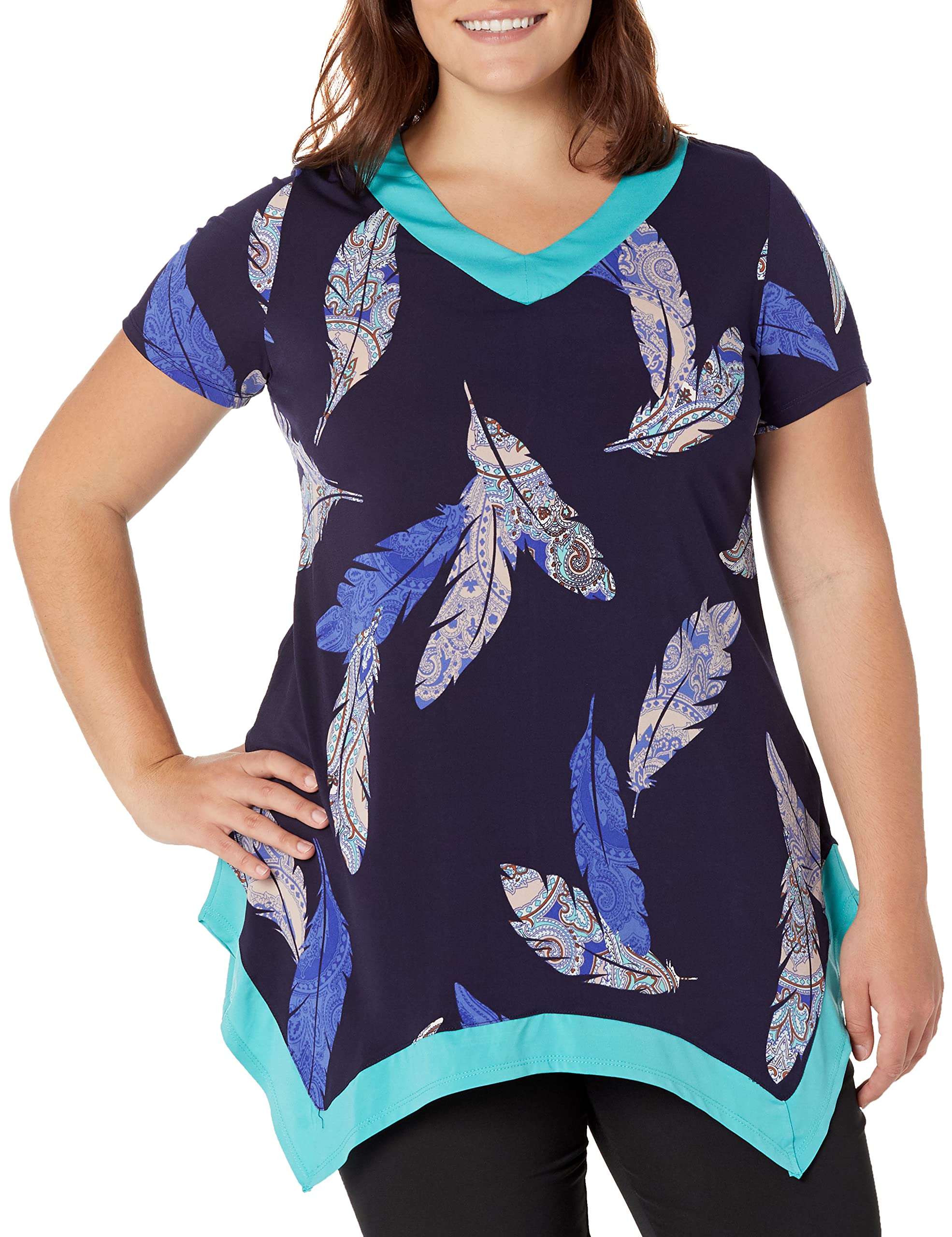 Avenue Women's Plus Size Tunic Coleen PRT