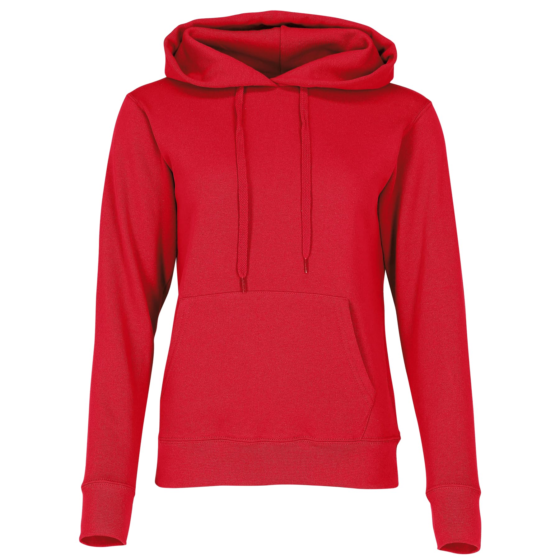 Fruit of the Loom Women's Pull-over Classic Hooded Sweat, Red, 14 (Manufacturer Size:Large)