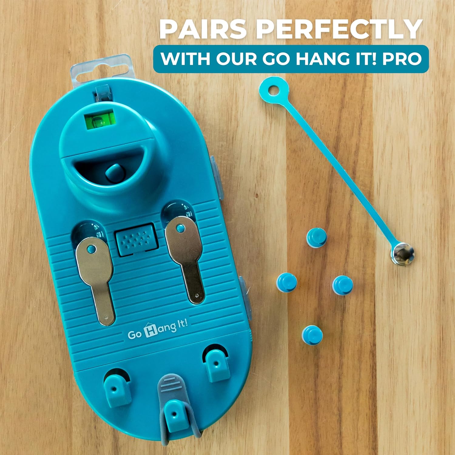 Go Hang It!™ Magnetic Stud Finder, Pendulum Magnet with 4 Marking Pawns | Pendulum Magnet Detection, 4 Marking Pawns, No Batteries Required, Fits 16-Inch & 24-Inch Stud Spacing, One-Hole Precision