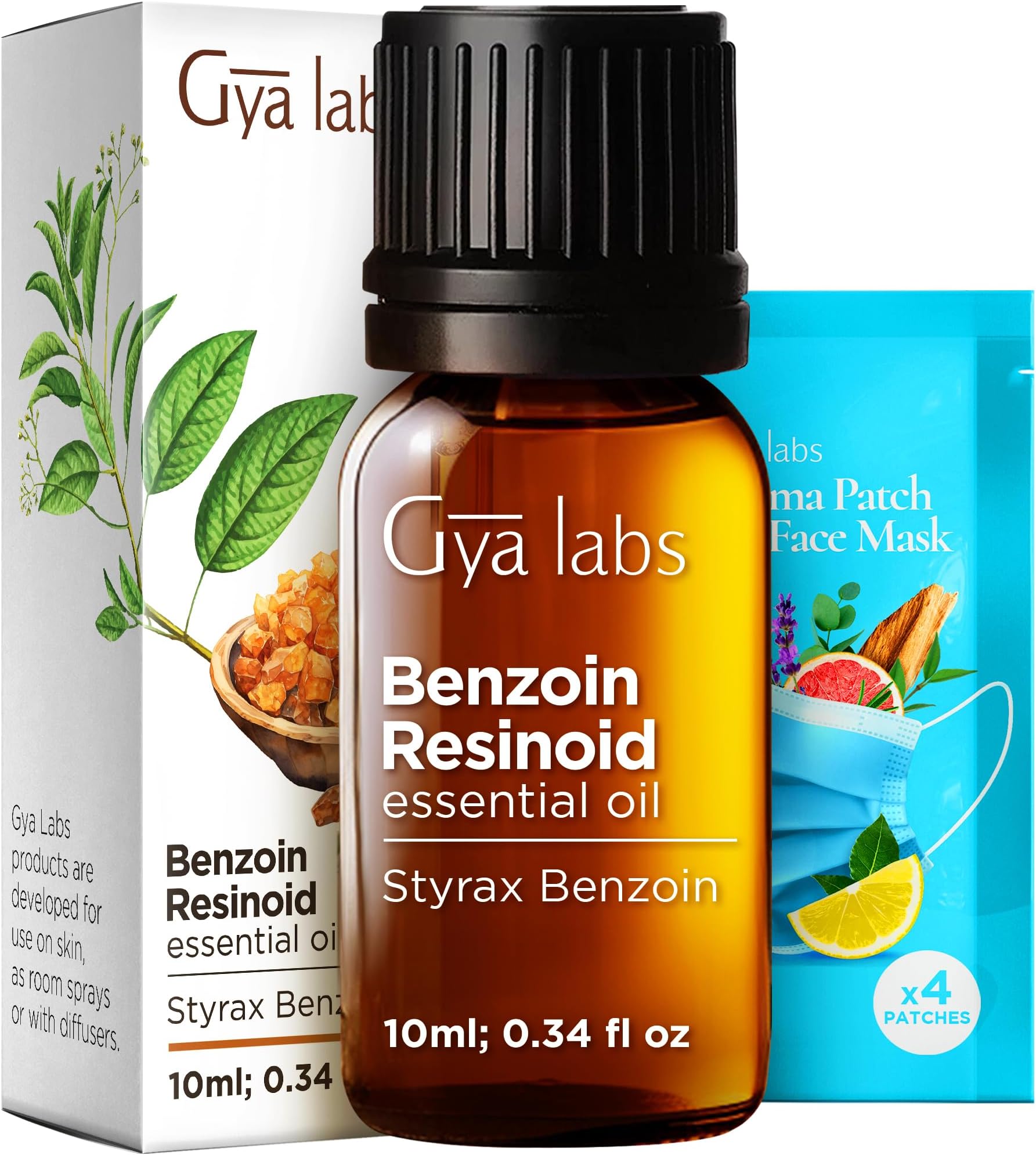 100% Pure Benzoin Resinoid Essential Oil - 0.34 Fl Oz - Benzoin Resinoid Oil for Hair, Skin, Diffuser, Aromatherapy & DIY Candle Making Scent