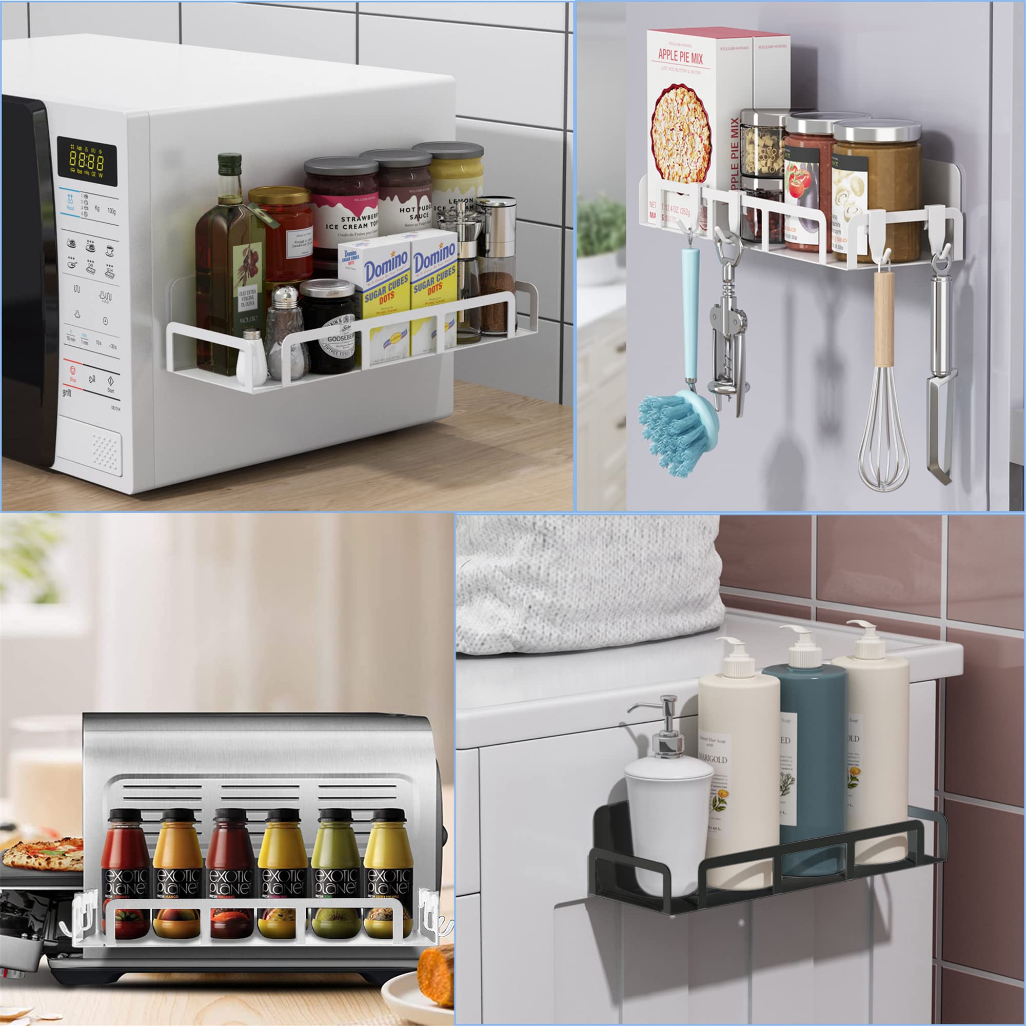 Magnetisches Gewürzregal Für Den Kühlschrank – Platzsparender Organizer Für Gläser, Flaschen & Gewürze (starker Magnet, Kein Bohren)