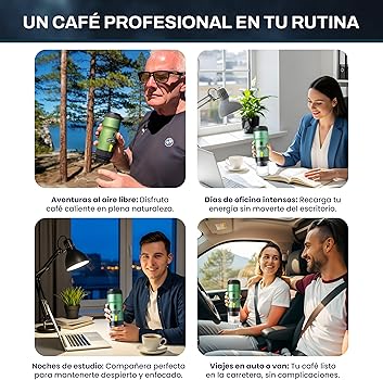 INTENFUAL Cafetera Portatil Espresso 3 en 1, Eléctrica, Bateria 12V, Compatible Capsulas NS, Dolce Gusto, Cafe Molido, Ideal Viajes para Coche, Camion, Oficina, Camping, Regalo, Portable Coffee Maker5