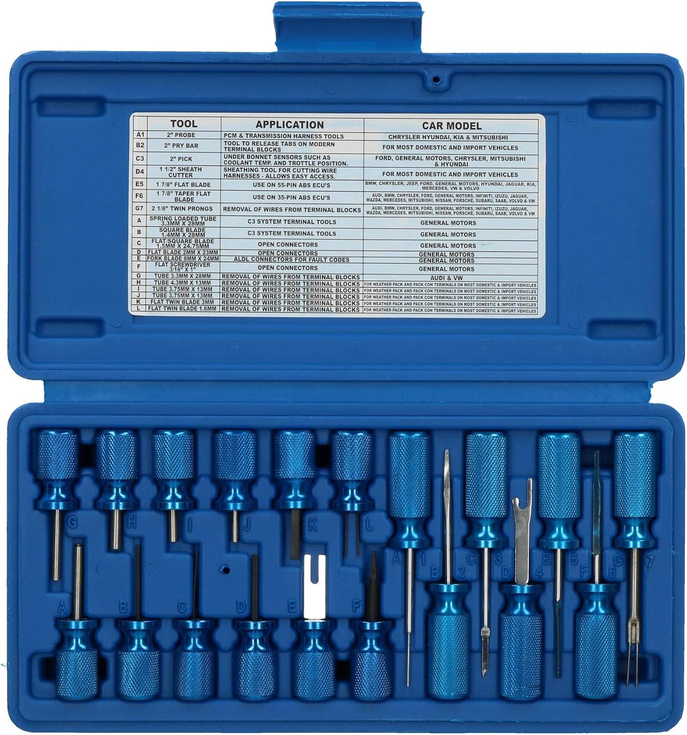 AB ToolsUS Pro 19pc Universal Terminal Release Tool Set