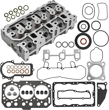 3TNM74 Cylinder Head Assy and Gasket Set Fit for Yanmar 3TNM74F-SAKV Engine SCT1 SA221 Tractor for John Deere 1023E Engine 3TNV70 119515-11740 11951511750