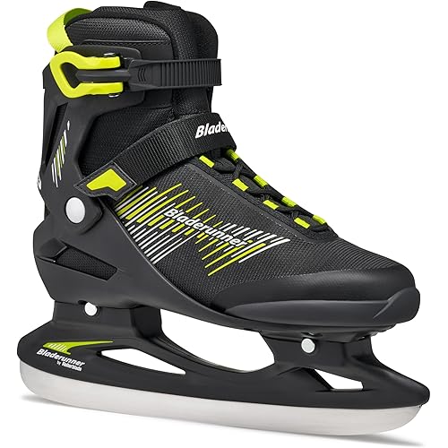 Bladerunner Ice by Rollerblade Igniter Men's Adult Ice Skates, Black and Lime
