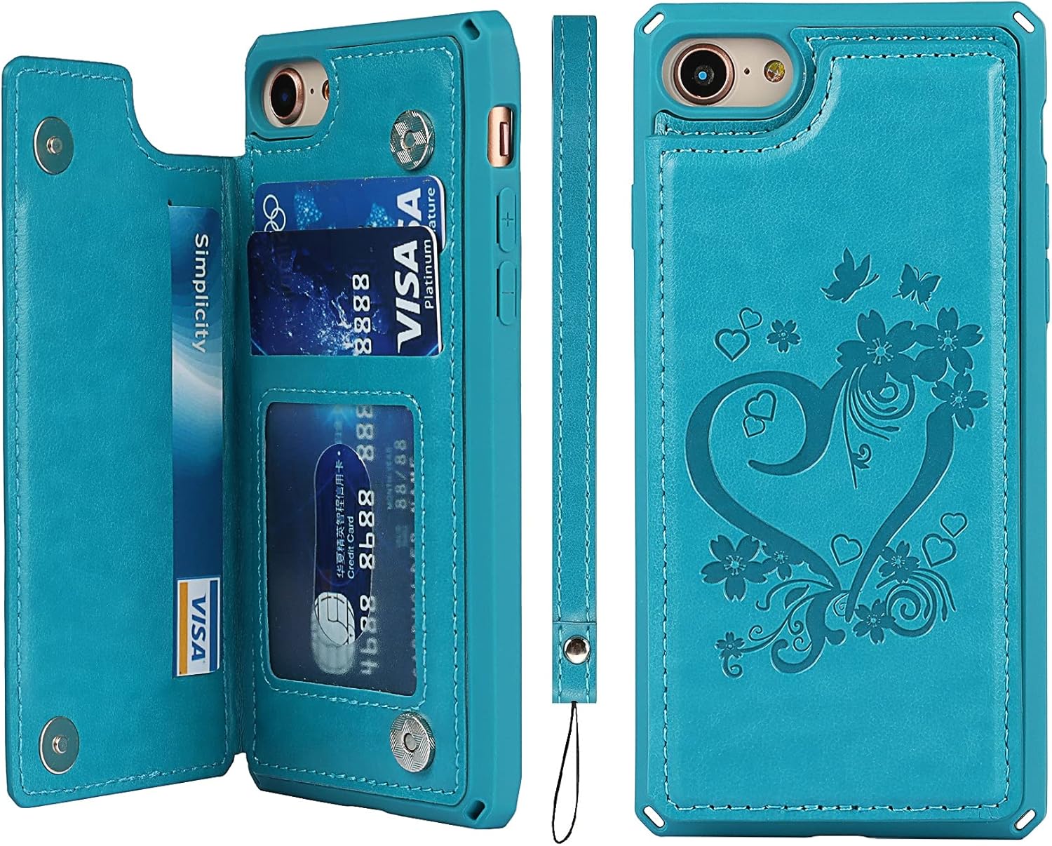 iCoverCase iPhone SE 2022/SE 2020 Case with Card Holder for