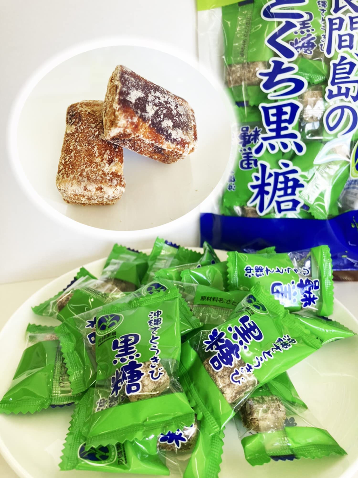 Amazon.co.jp: 沖縄 黒糖 多良間島のひとくち黒糖 100g 個包装 黒糖