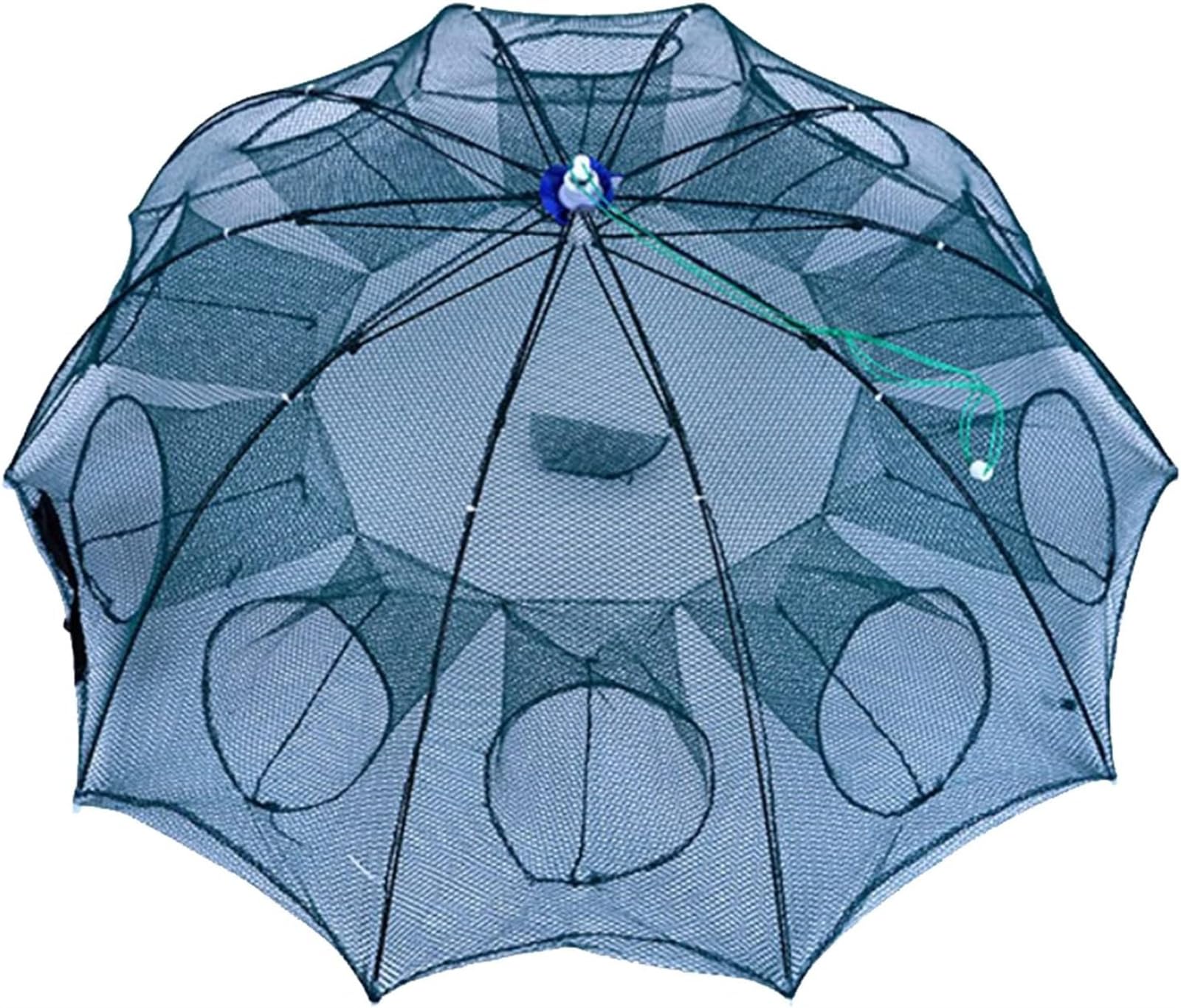 Folded Fishing Trap, Fishing Bait Trap, Collapsible magic fishing trap,Magic Fishing Net,Portable Fishing Net for Catching Fish Shrimp Crab Cra (10 Holes)