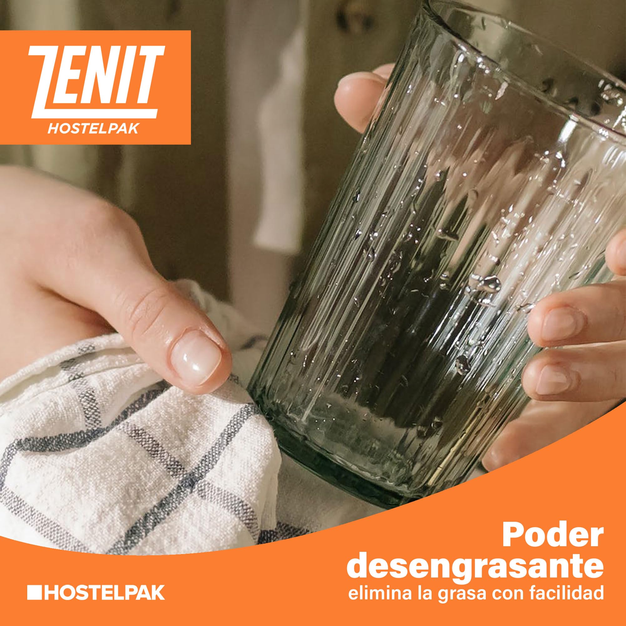 Hostelpak | 4 x 5L - Líquido lavavajillas automático, Limpieza profunda, Eficaz contra todo tipo de suciedad, Detergente líquido maquinas