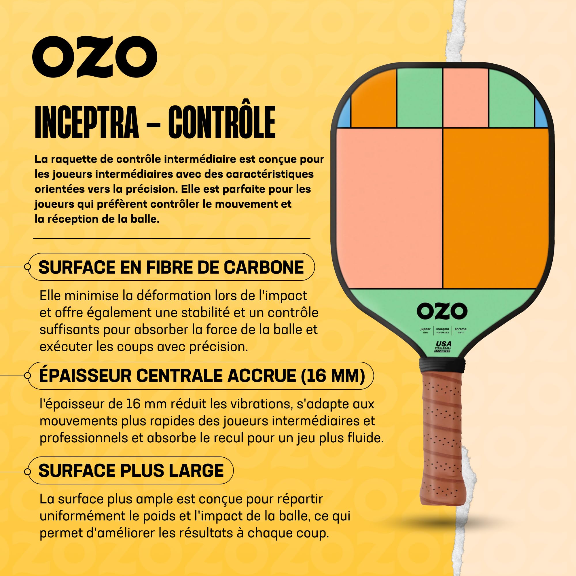 OZO Intermediate Pickleball Paddles
