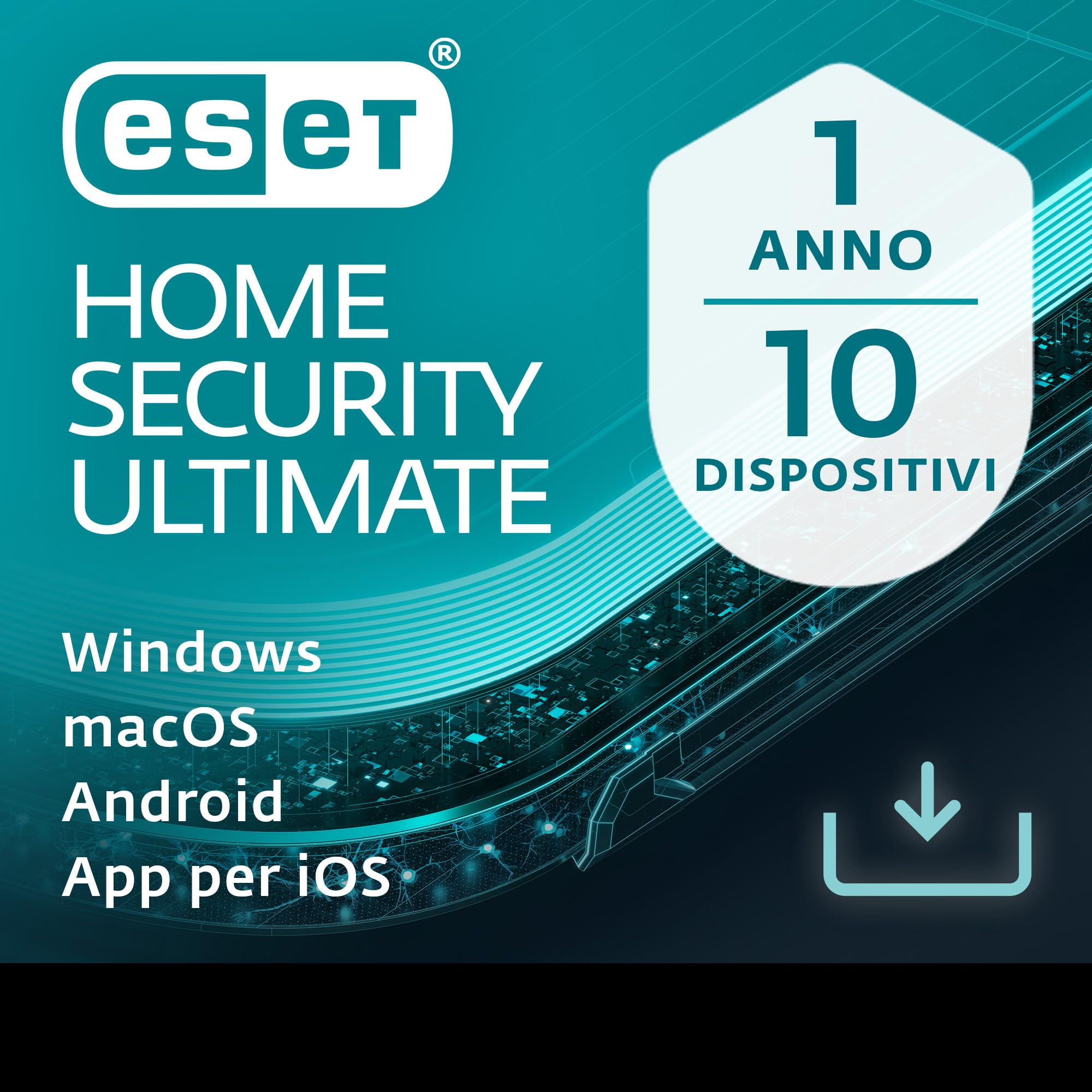ESET HOME Security Ultimate 2025 | 10 dispositivi | 1 anno | VPN, Privacy e sicurezza del browser inclusi | Windows, MacOs, Android, iOS | Codice di attivazione tramite email