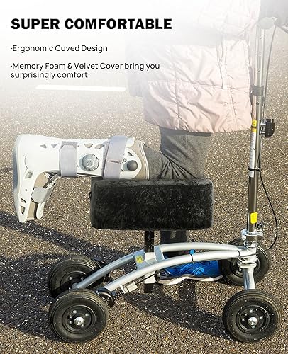 Miniatura 4 de ISSYAUTO Funda de cojín de rodilla para patineta, almohadilla de rodilla para mayor comodidad, cojín de espuma viscoelástica, accesorios para