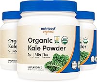 Vista 7 de Nutricost Polvo de col rizada orgánica de 1 libra, totalmente natural, sin OMG, sin gluten, certificado USDA Organic Kale