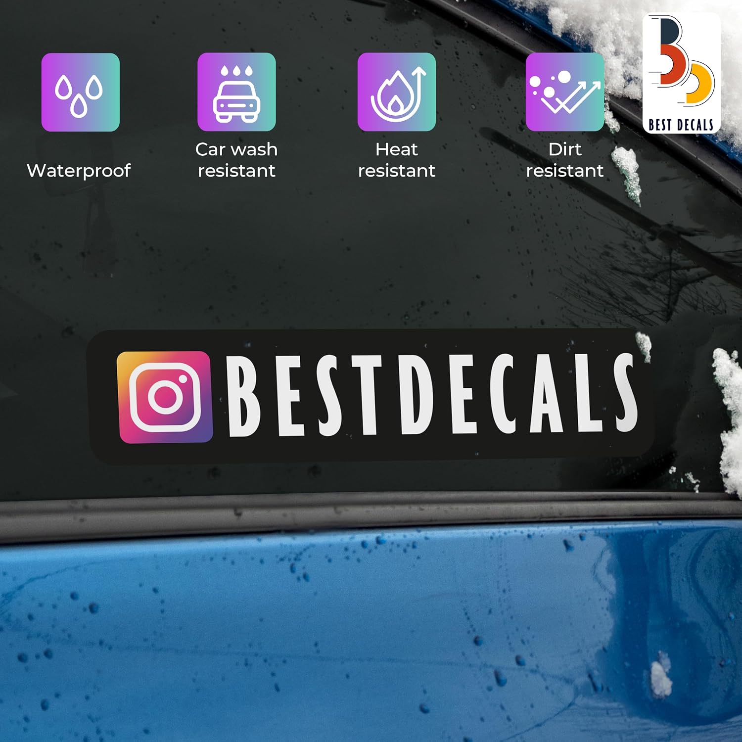 Custom Social Media Decals - Personalized Vinyl Sticker with Username or Nickname - Waterproof Name Label for Windows, Bumpers & Laptops - Custom Stickers for Vehicles & Gadgets image 2