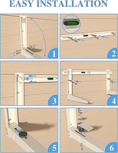 Miniatura 5 de WEETALL Mini soporte de montaje en pared dividido, para acondicionadores de aire universales sin conductos de 7000-12000 BTU, bombas de calor,