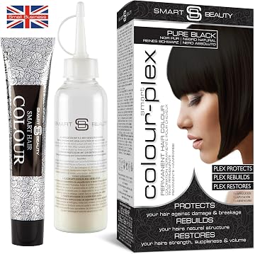 Smart Beauty Pure Black Permanent Hair Dye with Anti-Breakage Plex