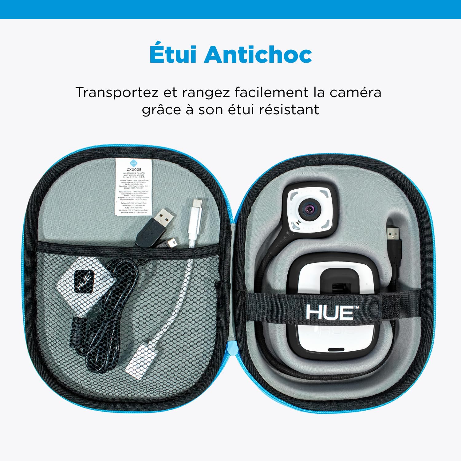 HUE HD Pro Visualiseur de Documents Caméra USB Flexible Visioconférence Noir avec Etui de Transport