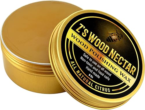 ZBD GOODS Z's Wood Nectar - Pulidor y acondicionador de muebles de cera de abeja natural (6 onzas), fabricado con aceite de Tung, cera de abejas y