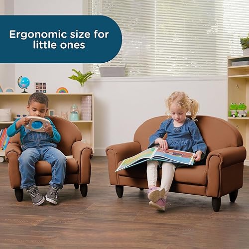 Miniatura 65 de Children's Factory As We Grow CF805-196 - Silla para niños pequeños, color rojo, asiento flexible para guardería o preescolar, silla de lectura para