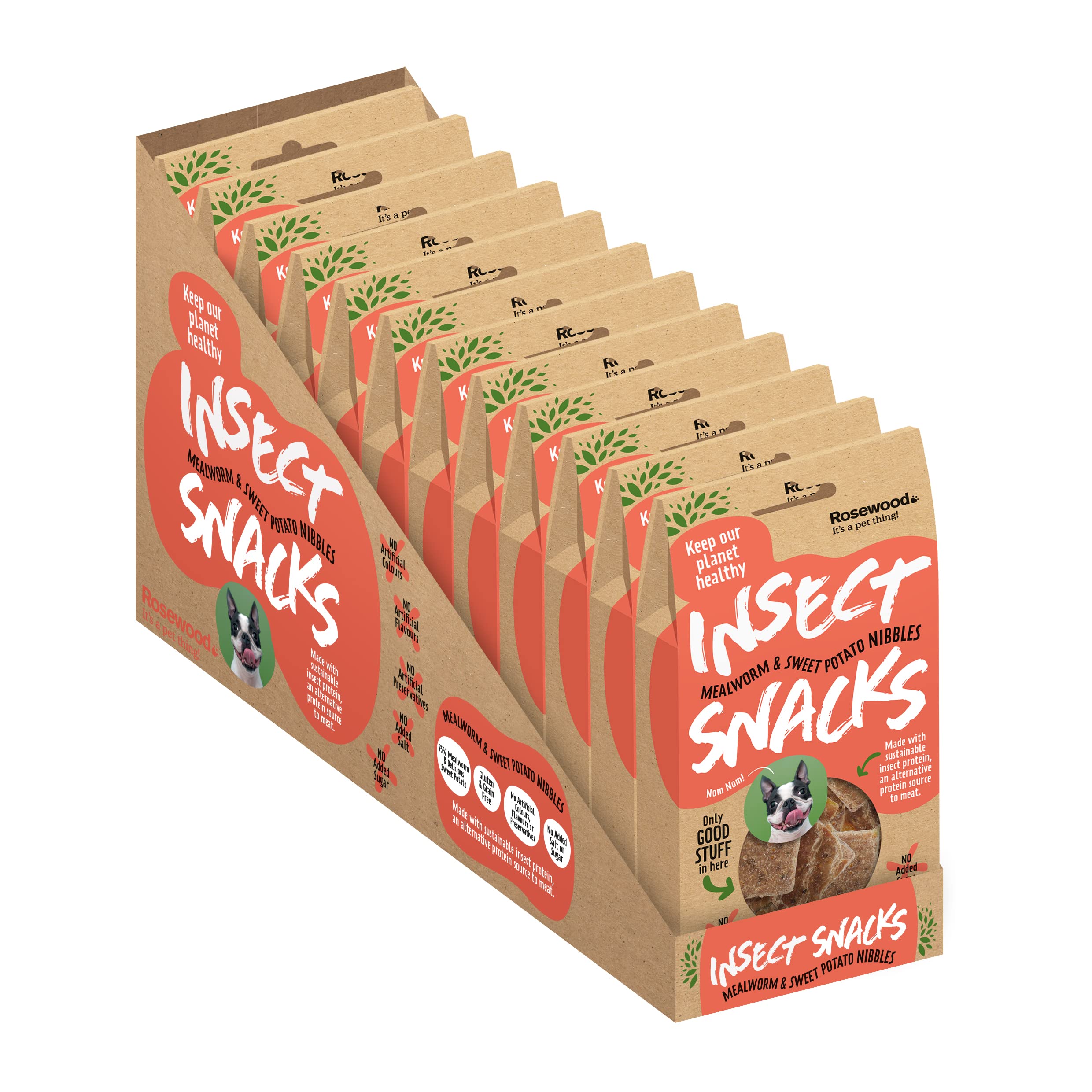 Rosewood Snack per insetti, vermi e patate dolci da 80 g, confezione da 12 SRP (12 x 80 g, sigillata singolarmente)