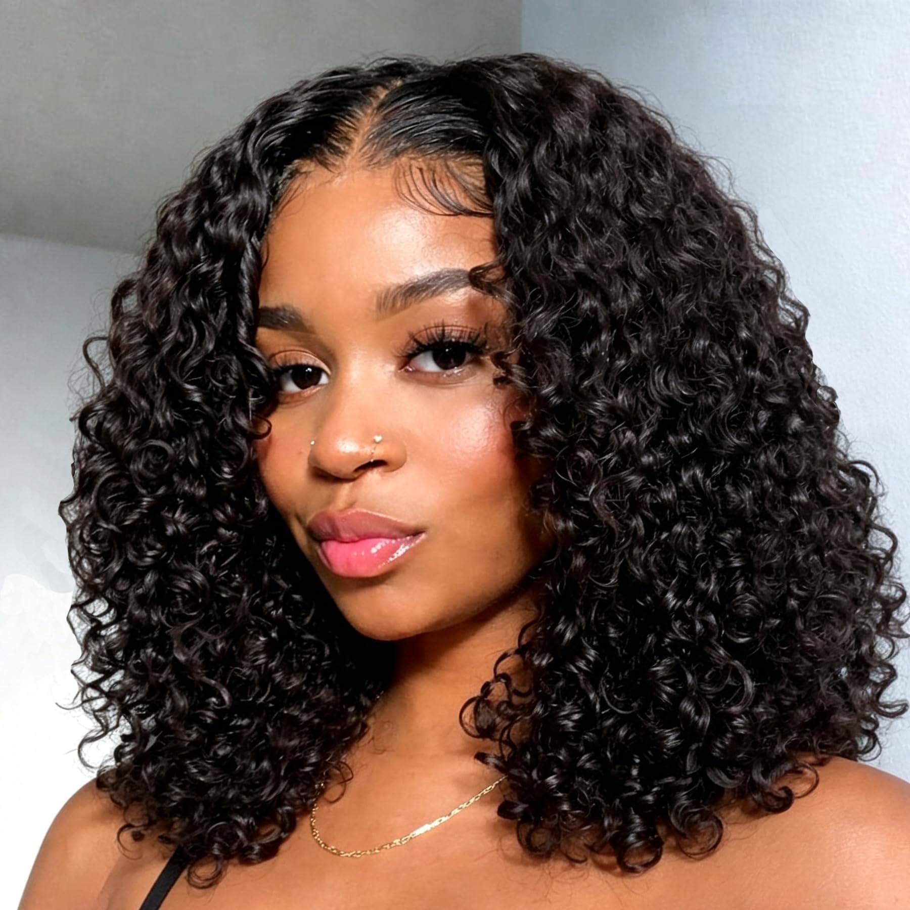 Amazon.com : 14 Inch Short Bob Wigs 13x4 Deep Wave Bob Wig 